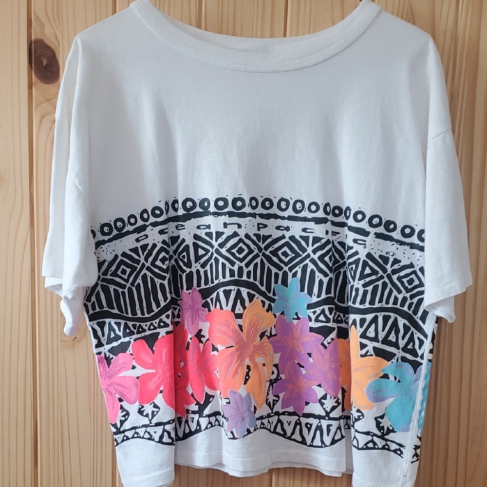 Vintage Ocean Pacific Floral Graphic T-Shirt